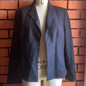 Black Leopard Jacquard Blazer